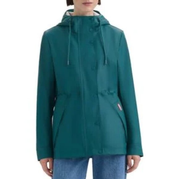 NEW HUNTER Acacia Rubberized Rain Jacket in Deep Ocean for women 1225 8m4 - Picture 2 of 5
